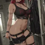 Arte hentai ilustración increíble de Brandy Robbins Naked Big Boobs generado por IA