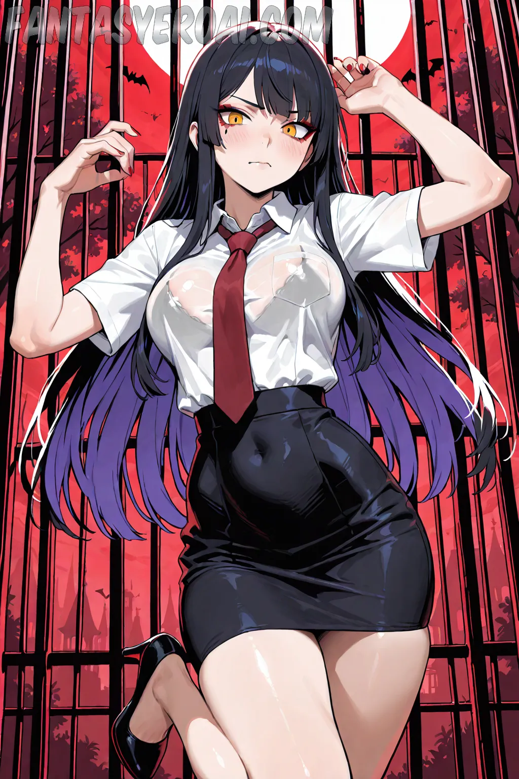 Arte hentai ilustración increíble de Brett Rossi generado por IA