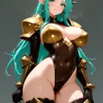Arte hentai ilustración increíble de Brooklyn Chase Posando Desnuda generado por IA
