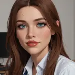 Arte hentai ilustración increíble de Brunette Teen Amater generado por IA