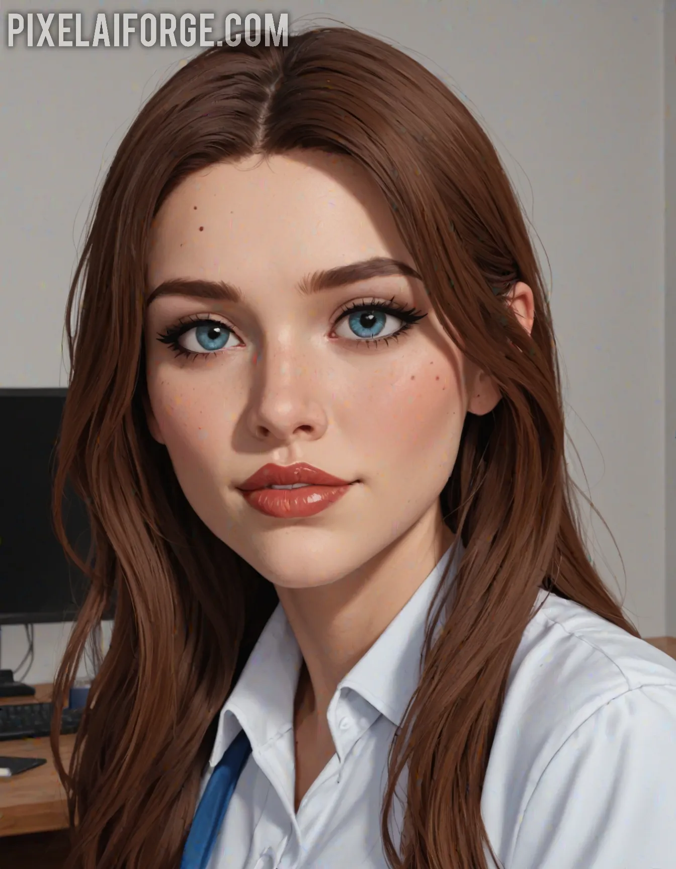 Arte hentai ilustración increíble de Brunette Teen Amater generado por IA