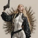 Arte hentai ilustración increíble de Chandler South Desnuda En El Jardin generado por IA