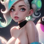 Arte hentai ilustración increíble de Charlie Atwell Tetas generado por IA