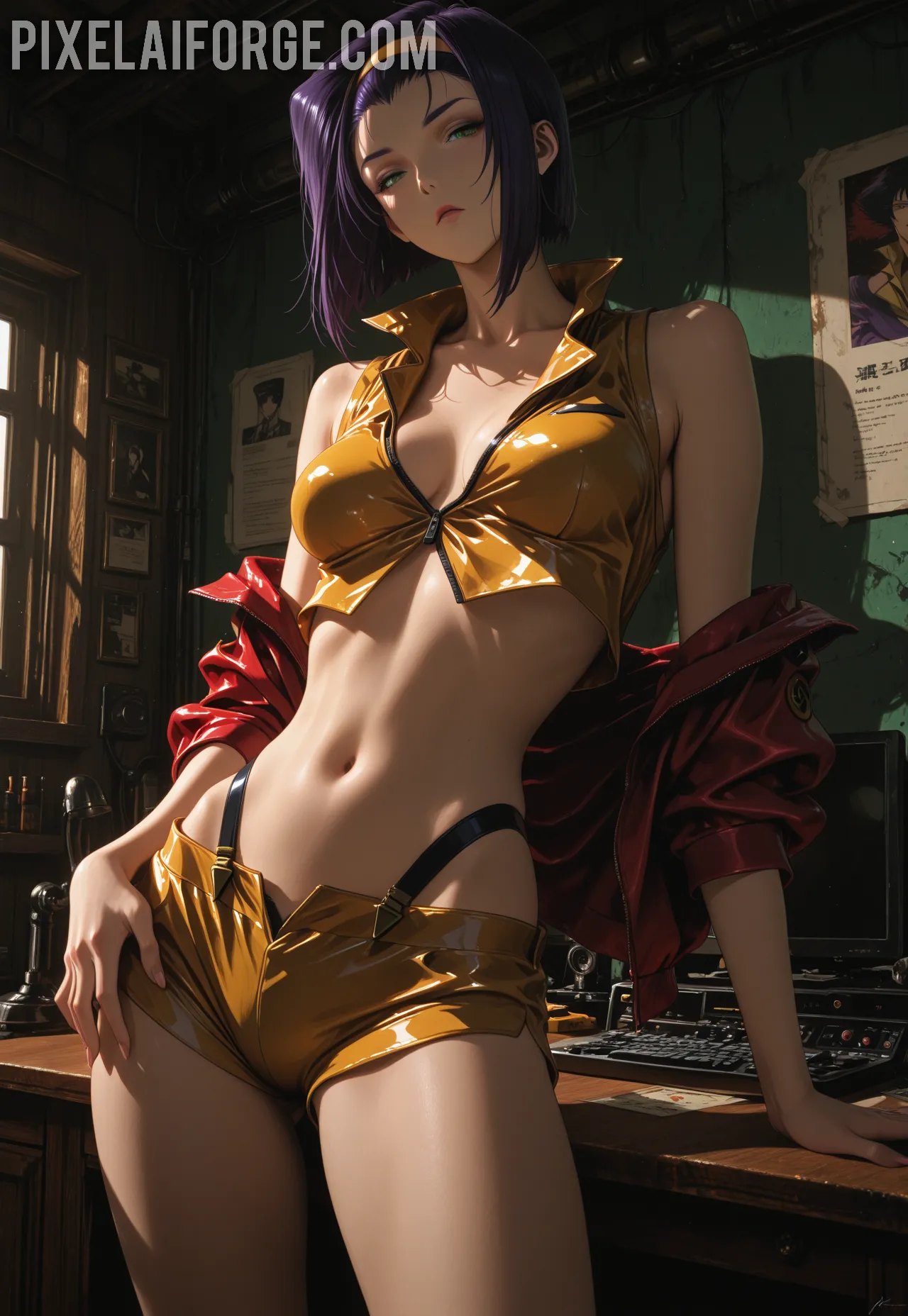 Arte hentai ilustración increíble de Charlotte Stokely Naked Pussy Princes generado por IA