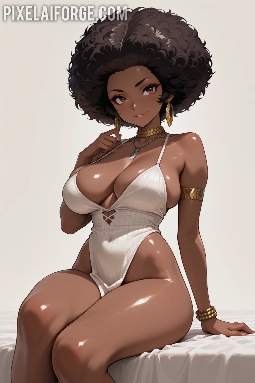 Arte hentai ilustración increíble de Chibolita Ensena La Panocha Peluda generado por IA