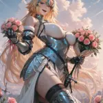 Arte hentai ilustración increíble de Chica De Esbabes La Hermosa Talia Mostrando Sus Tetas Pequenas generado por IA