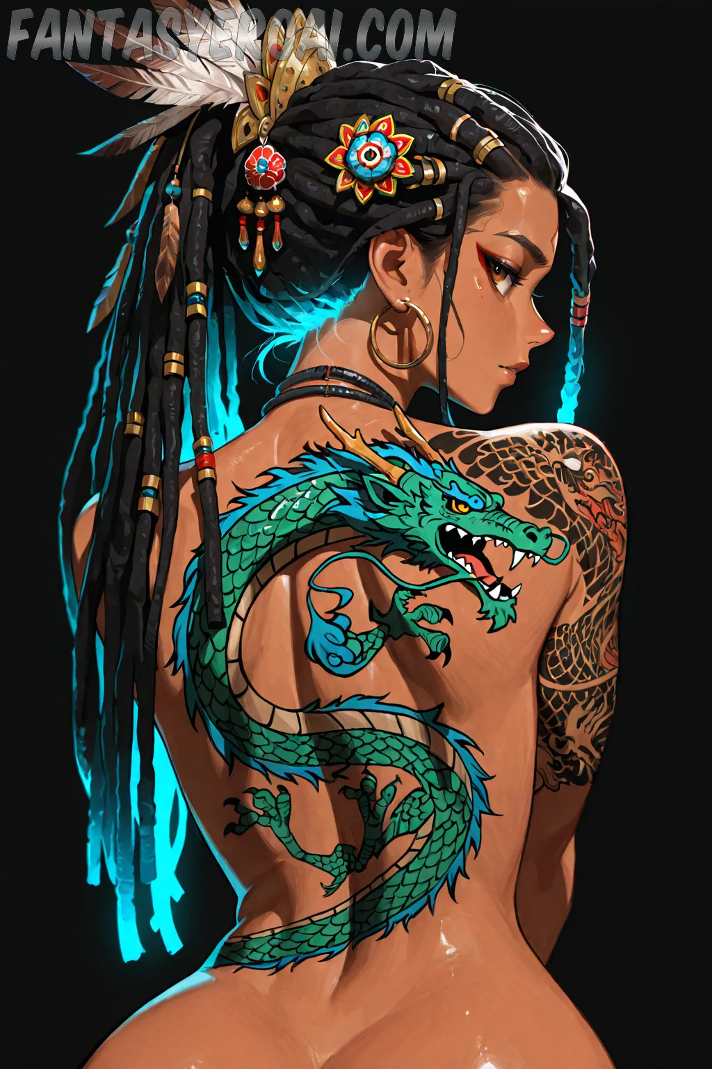 Arte hentai ilustración increíble de Chica De Navidad generado por IA