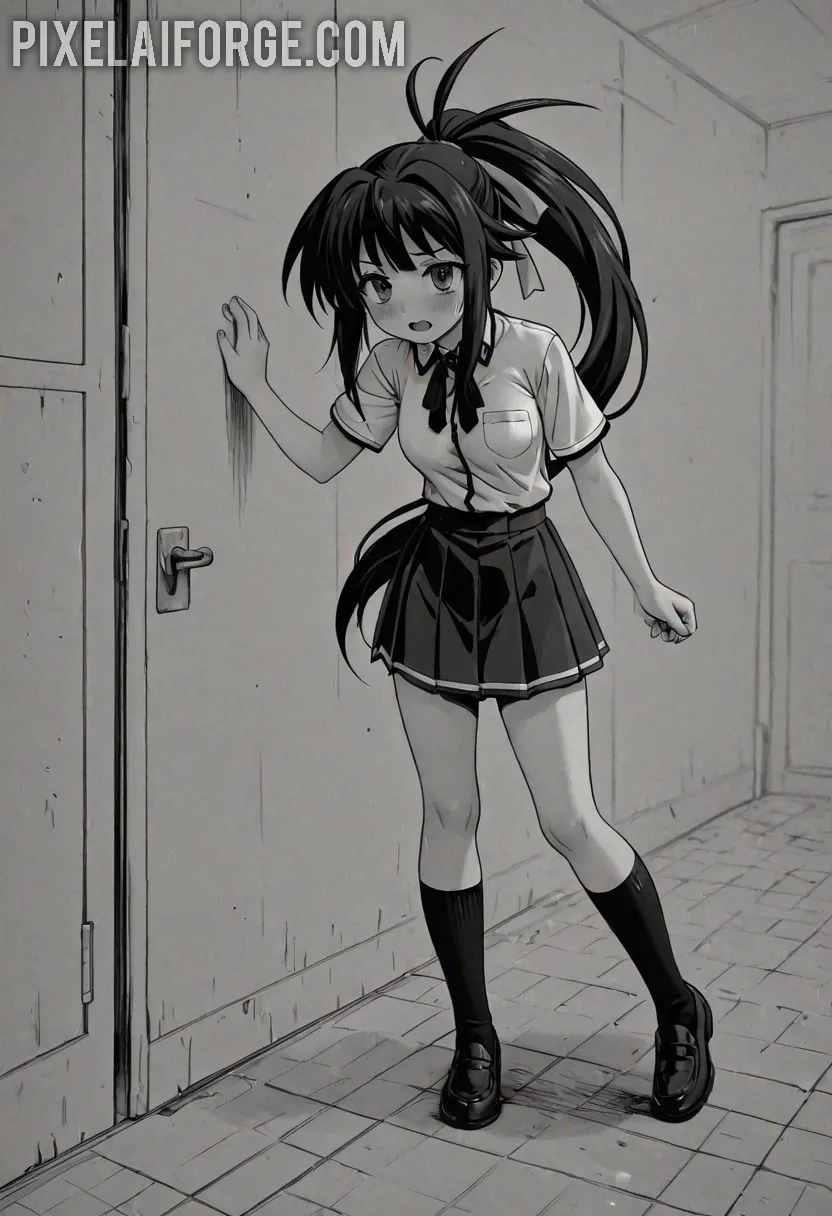 Arte hentai ilustración increíble de Chica Mulata Flaca Y Dulce generado por IA