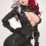 Arte hentai ilustración increíble de Chicas Desnudas Y Calientes Mostrando Las Tetas Cinco generado por IA