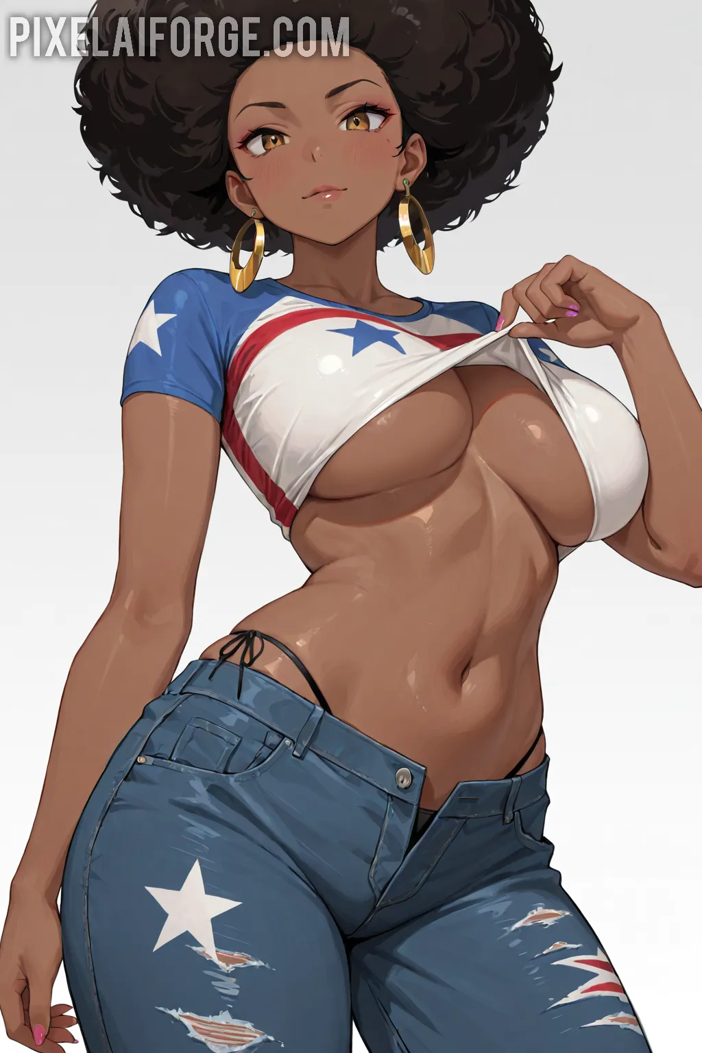 Arte hentai ilustración increíble de Chicas En Tanga generado por IA