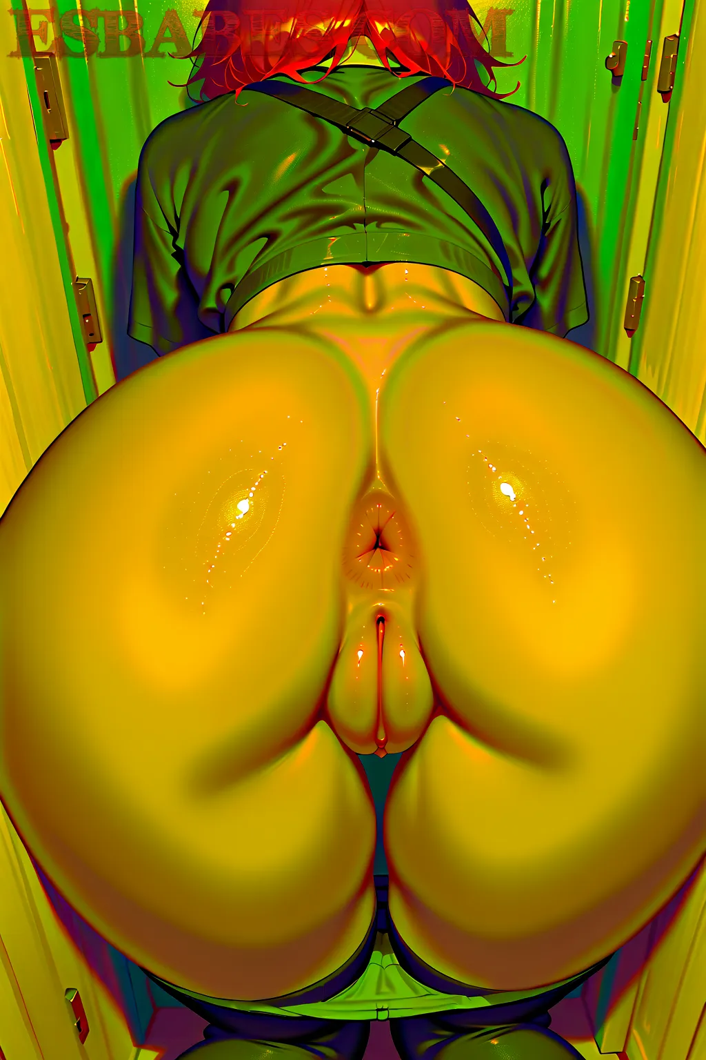 Arte hentai ilustración increíble de Chicas Preciosas Paseando Desnudas En La Playa generado por IA