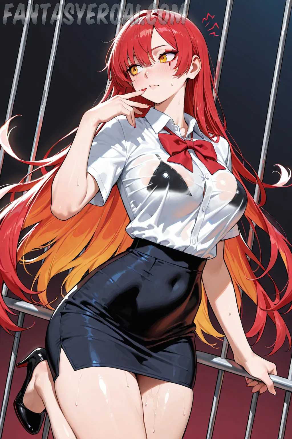 Arte hentai ilustración increíble de China Matsuoka Tetas Desnudas Y Cono Peludo generado por IA