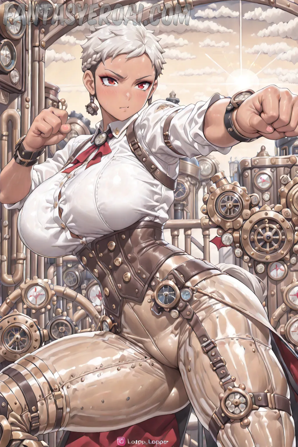 Arte hentai ilustración increíble de Chochos Maduros generado por IA