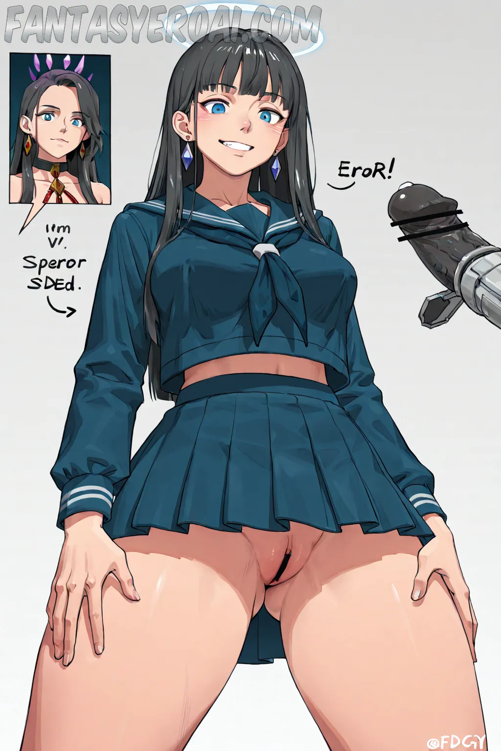 Arte hentai ilustración increíble de Christine Veronica generado por IA