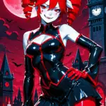 Arte hentai ilustración increíble de Con Gana De Mostrar Tu Cuerpo Debajo Del Disfraz generado por IA