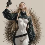 Arte hentai ilustración increíble de Cosplay Blue Box Lazarus Amv Ecchi generado por IA