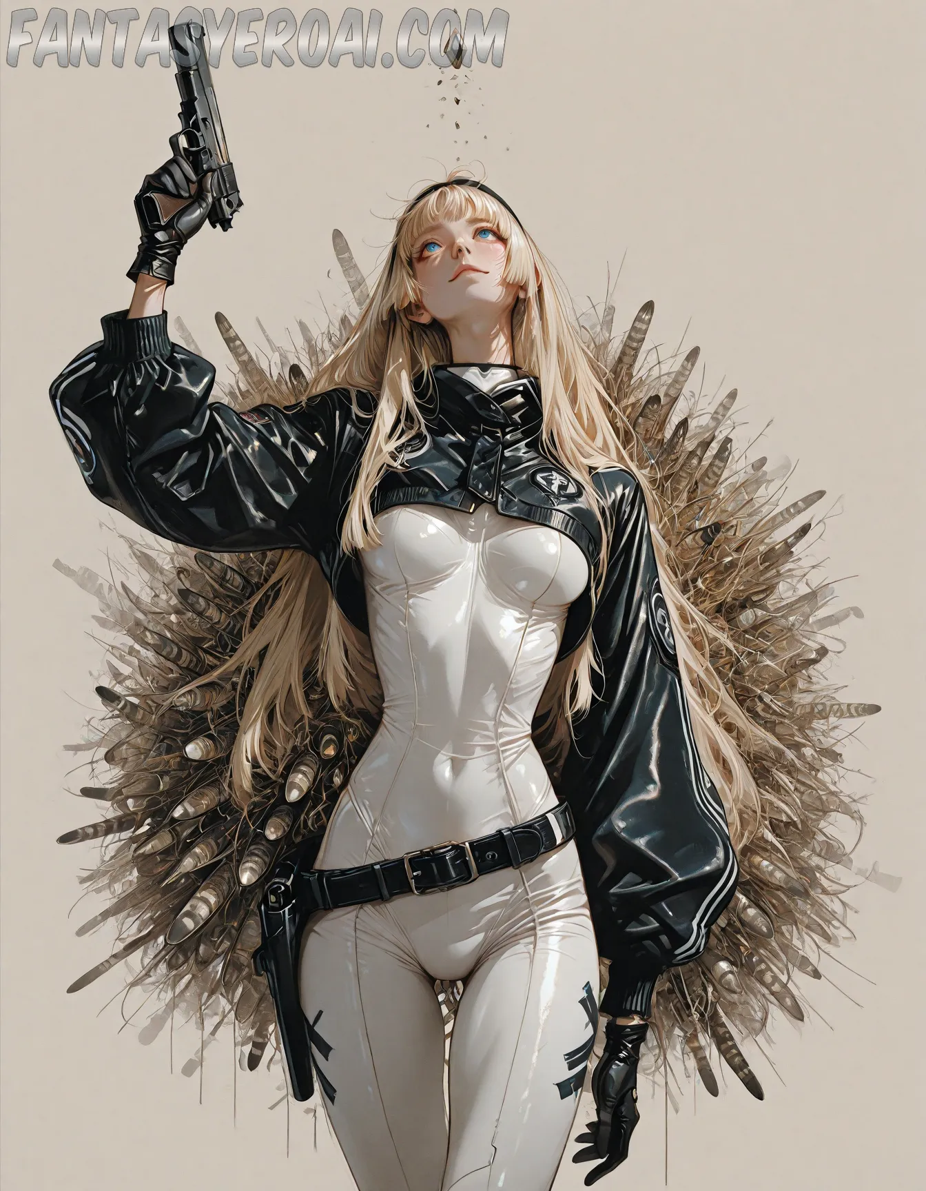 Arte hentai ilustración increíble de Cosplay Blue Box Lazarus Amv Ecchi generado por IA