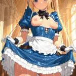 Arte hentai ilustración increíble de Cosplay Netflix Anime Isekai Luffy Yuri generado por IA