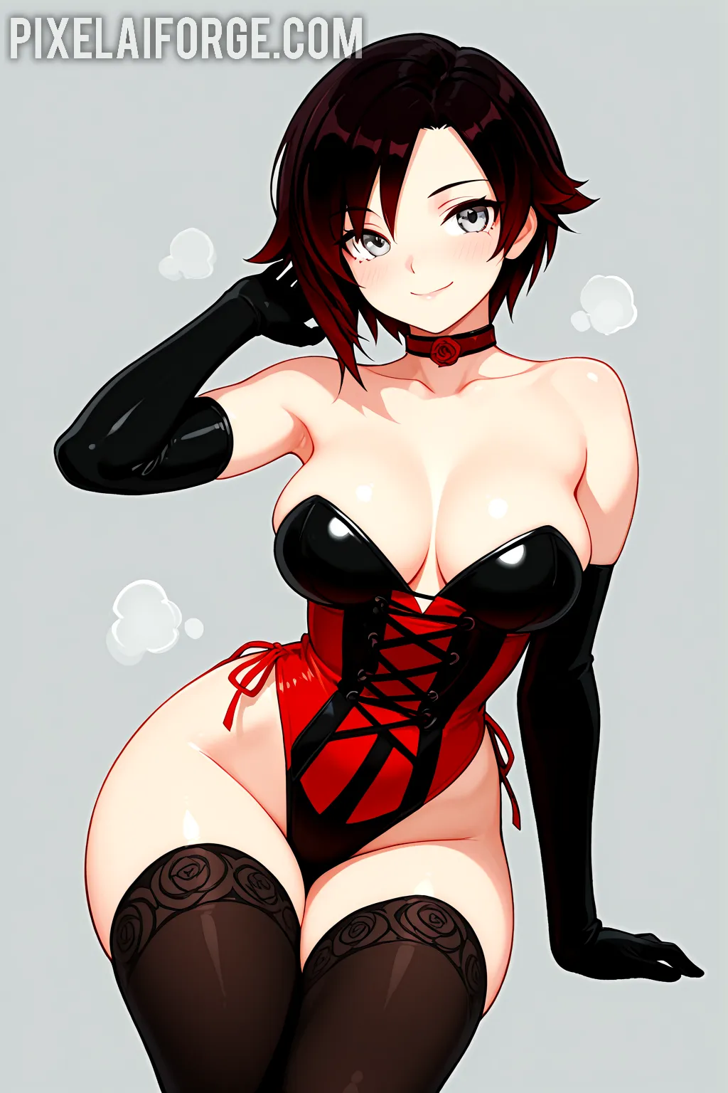 Arte hentai ilustración increíble de Crunchyroll Anime Wallpaper Netorare Reverse Harem Yandere generado por IA