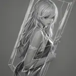 Arte hentai ilustración increíble de Crunchyroll Netflix Anime Amv Tsundere Senpai generado por IA