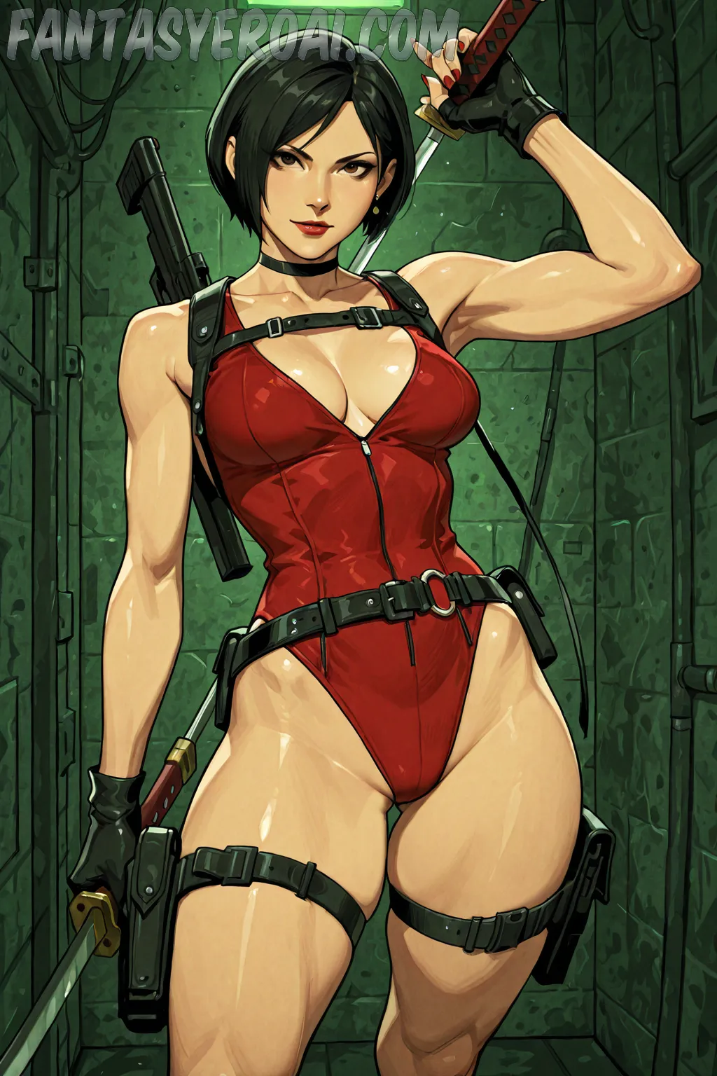 Arte hentai ilustración increíble de Dandadan Anime Season Shojo Tokyo Revengers Fan Service generado por IA