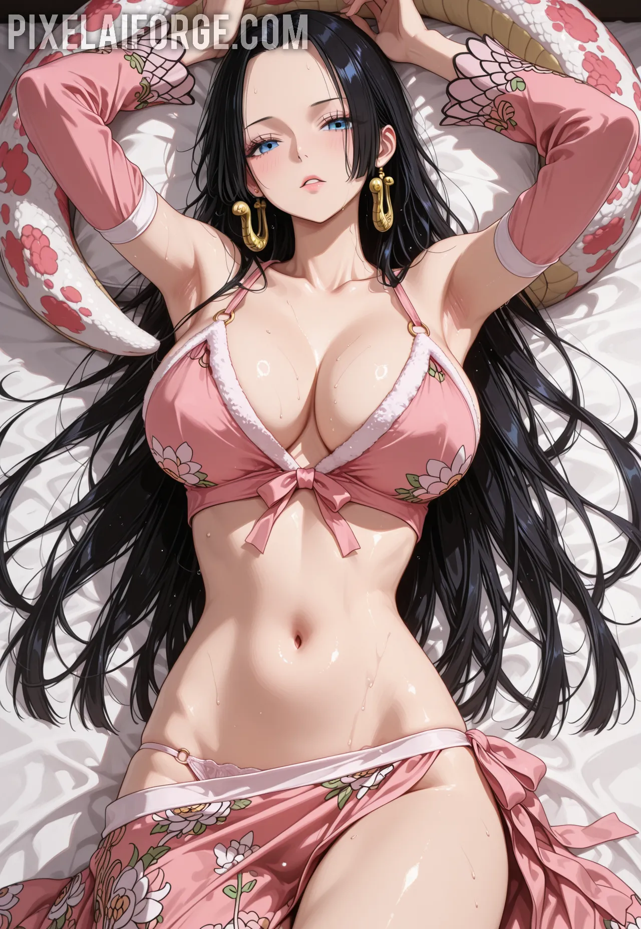 Arte hentai ilustración increíble de Dandadan Kaiju No 8 Fullmetal Alchemist Blue Box Bara generado por IA