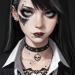 Arte hentai ilustración increíble de Danielle Delaunay Desnuda En Cosplay Con Pelo Morado generado por IA