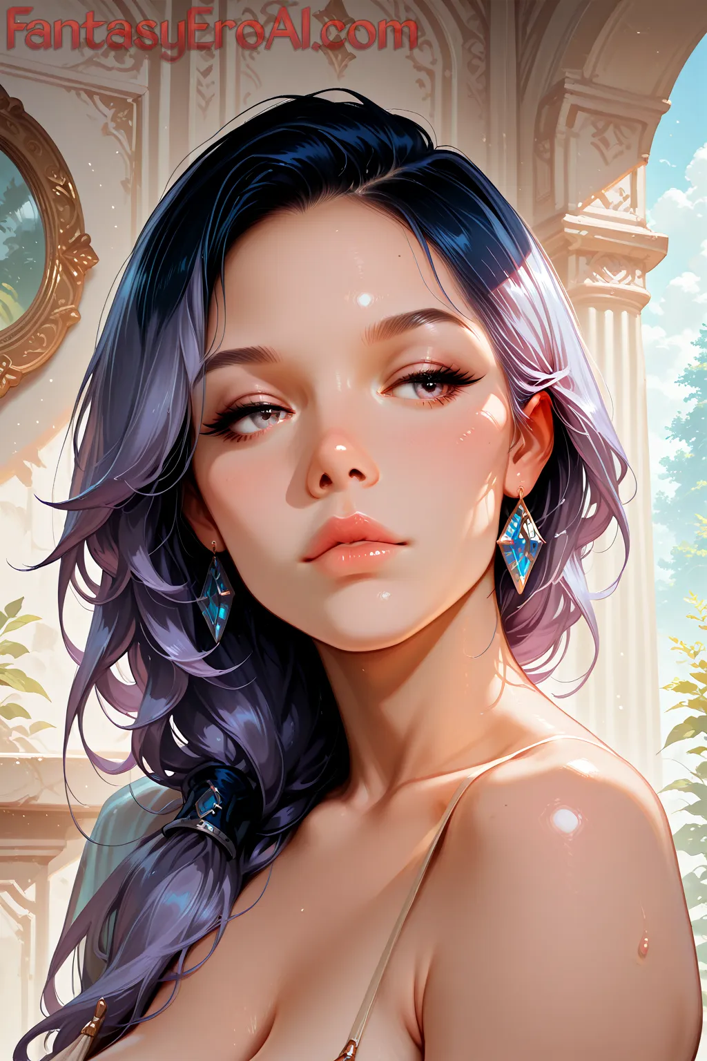 Arte hentai ilustración increíble de Delgadas Novias Desnudas Y Sexy generado por IA