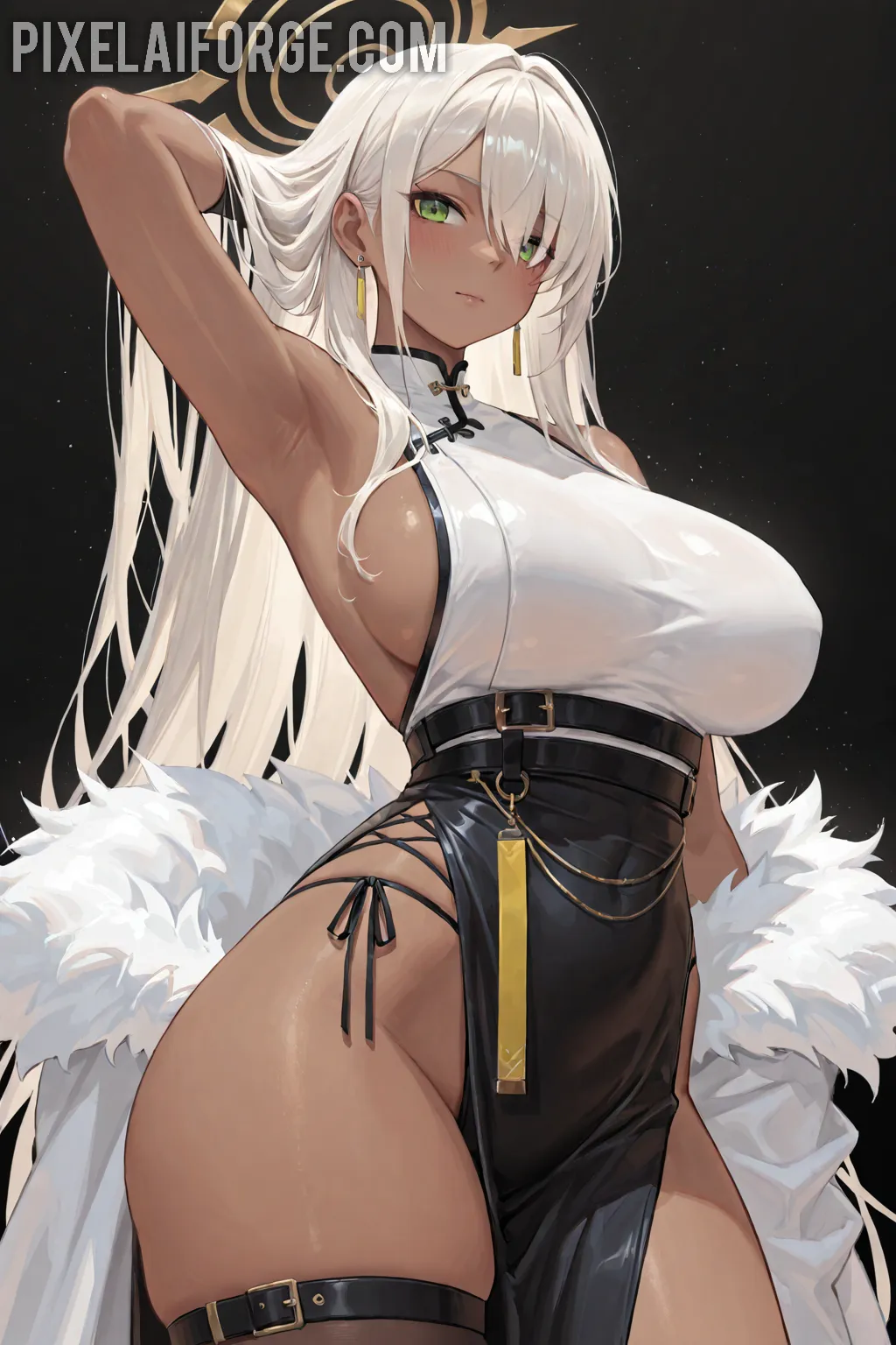 Arte hentai ilustración increíble de Demon Slayer My Hero Academia Netflix Anime Shonen Isekai generado por IA