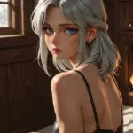 Arte hentai ilustración increíble de Demon Slayer Oshi No Ko Eren Yeager Moe Maid generado por IA