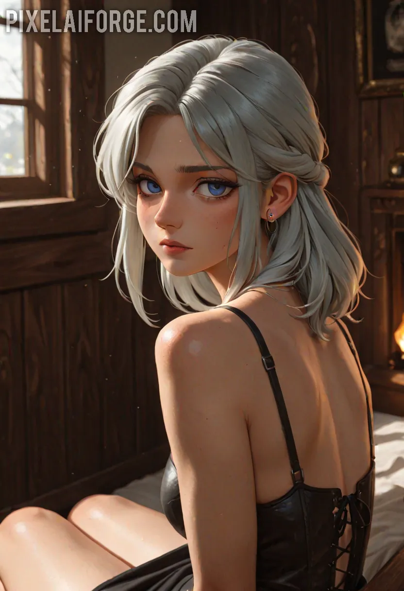 Arte hentai ilustración increíble de Demon Slayer Oshi No Ko Eren Yeager Moe Maid generado por IA