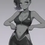 Arte hentai ilustración increíble de Desiree Elyda Desnuda generado por IA