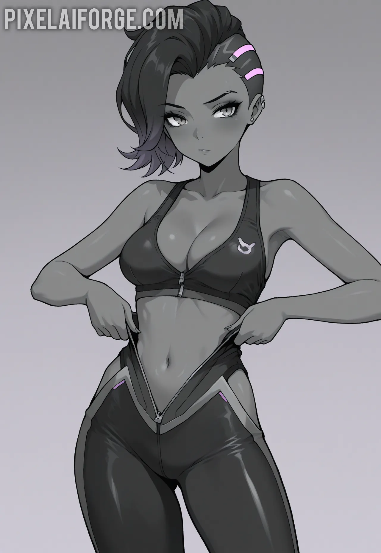 Arte hentai ilustración increíble de Desiree Elyda Desnuda generado por IA