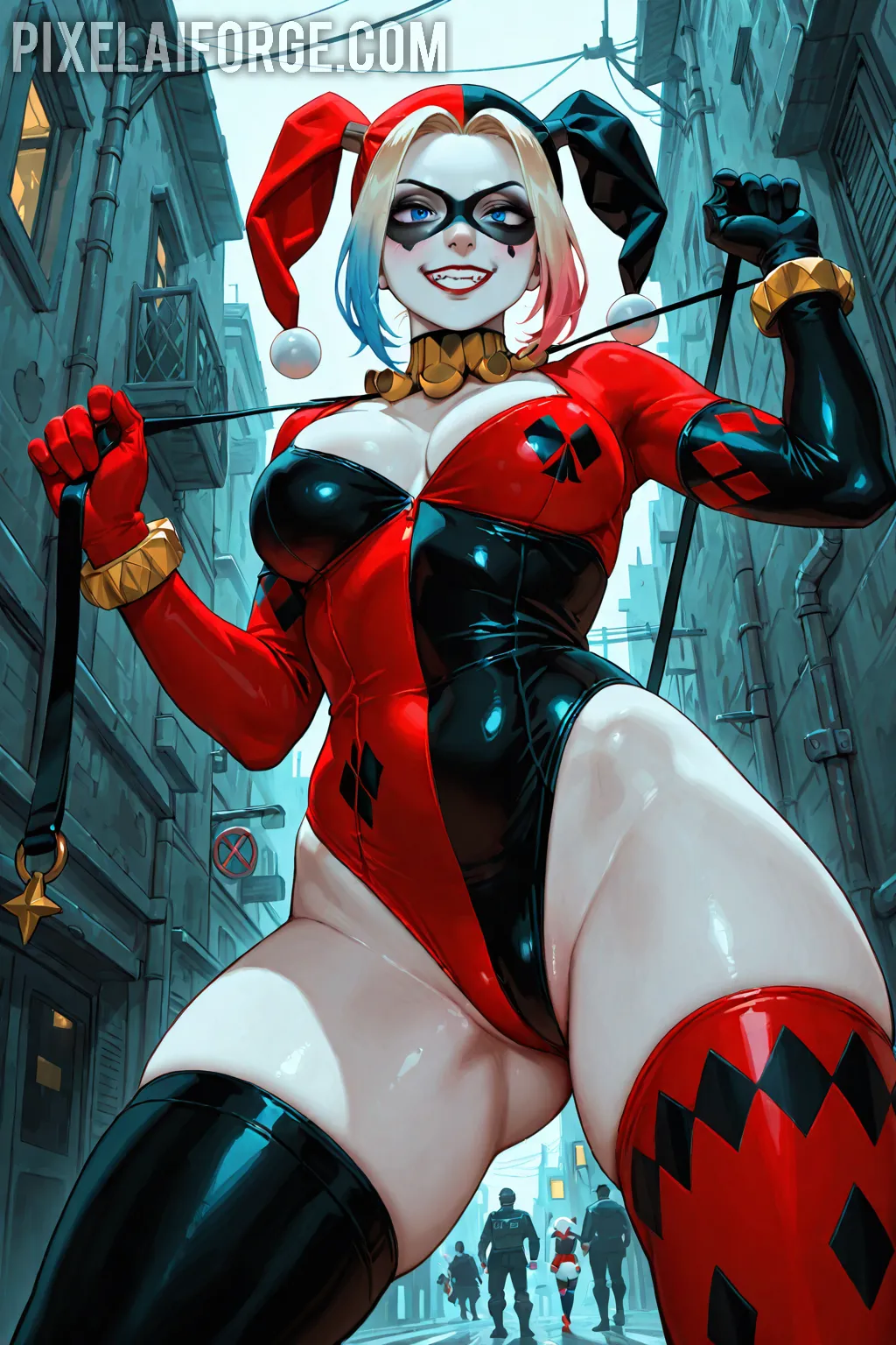 Arte hentai ilustración increíble de Desnuda En La Pista De Tenis generado por IA