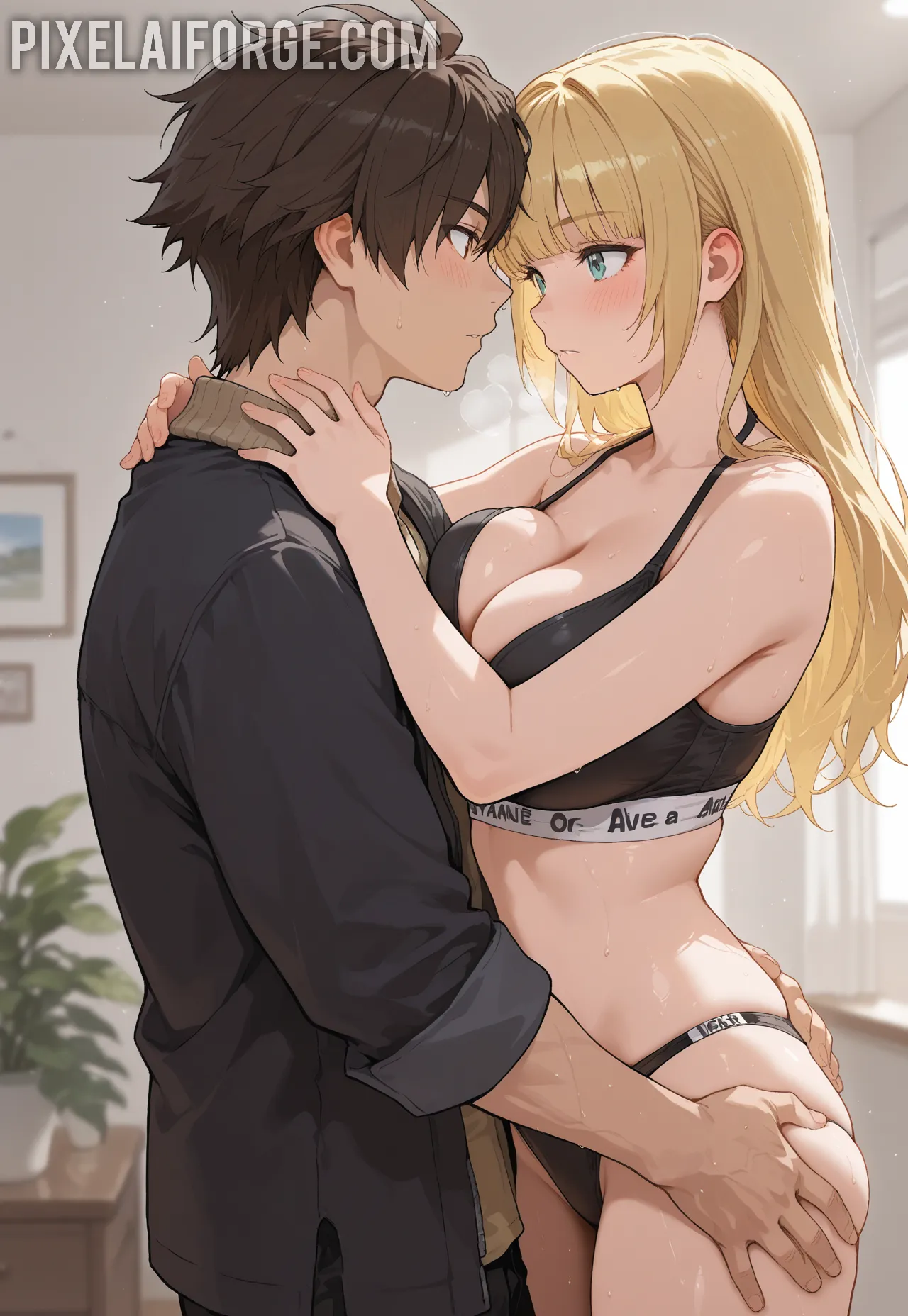 Arte hentai ilustración increíble de Desnudo Casero generado por IA