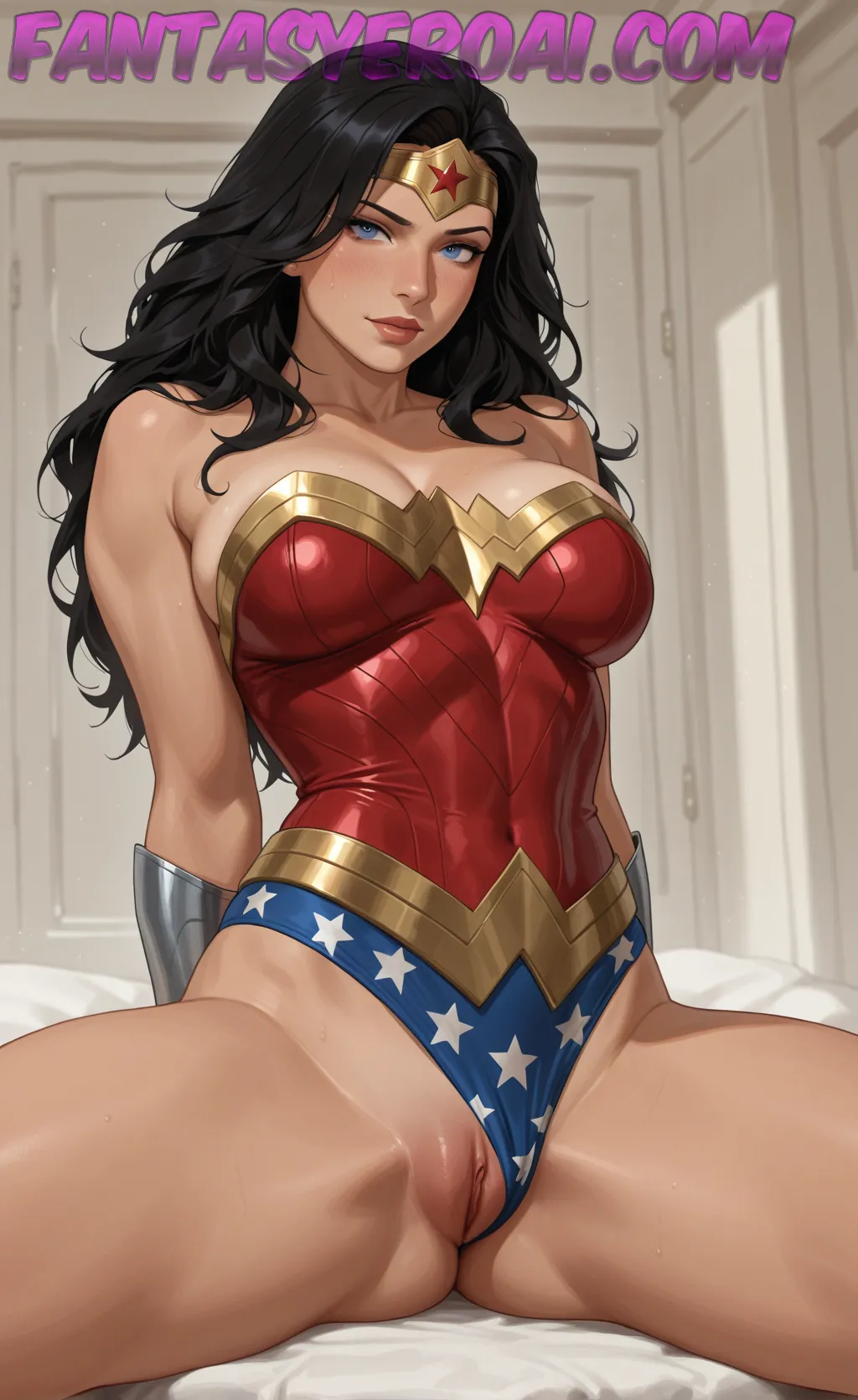 Arte hentai ilustración increíble de Dido Totalmente Desnuda En Las Rocas De La Playa generado por IA