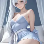 Arte hentai ilustración increíble de Dragon Ball Cosplay Netorare Shoujo Ai Maid generado por IA