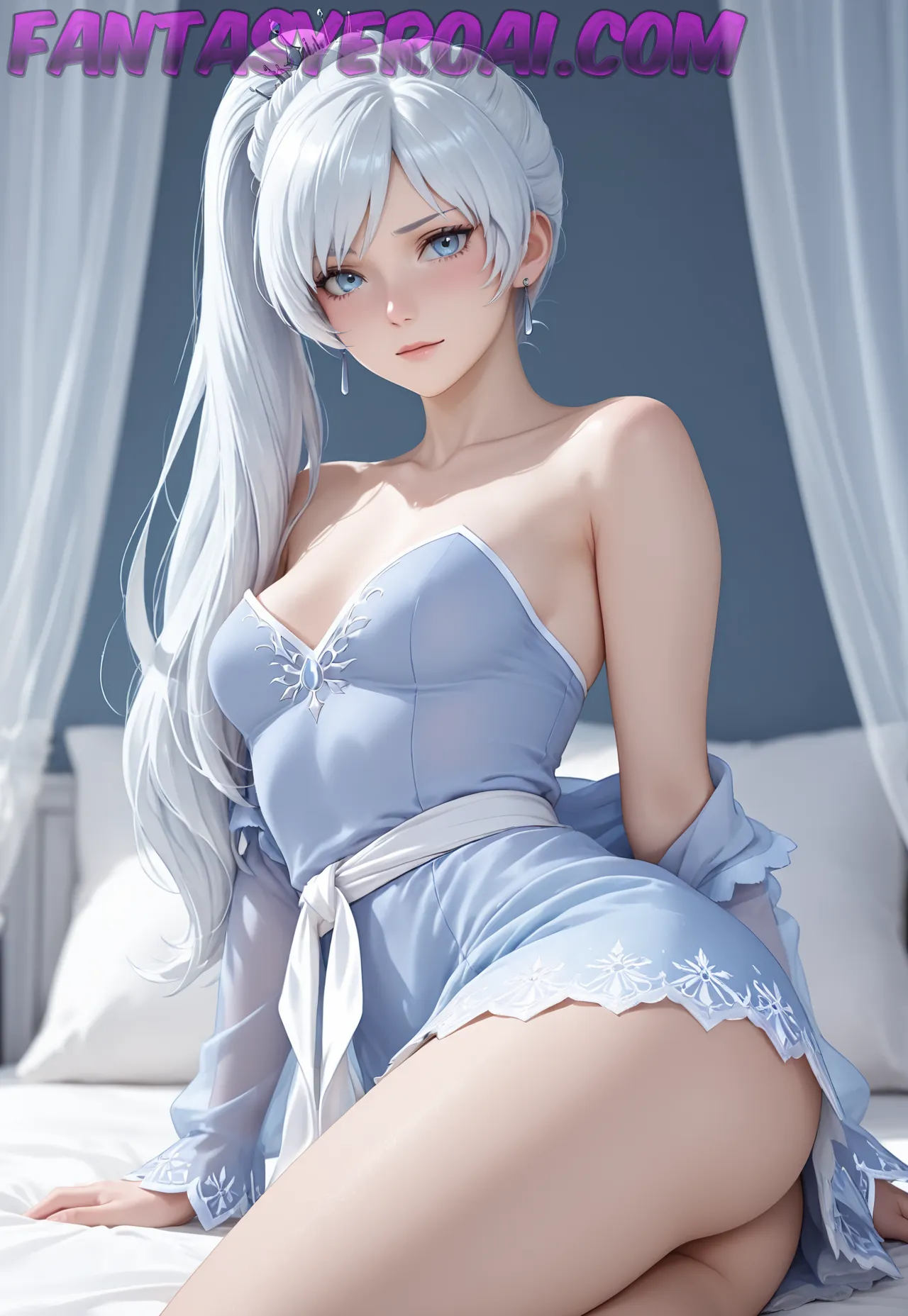 Arte hentai ilustración increíble de Dragon Ball Cosplay Netorare Shoujo Ai Maid generado por IA