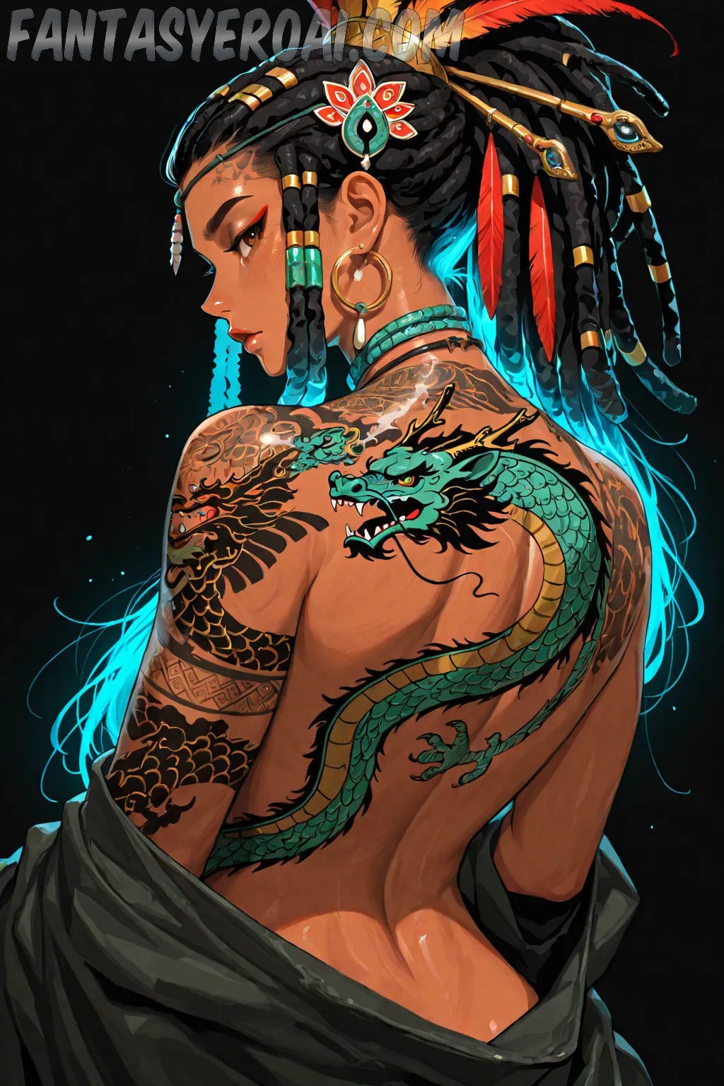 Arte hentai ilustración increíble de Dragon Ball Netflix Anime Chainsaw Man Neon Genesis Evangelion Anime Merch generado por IA