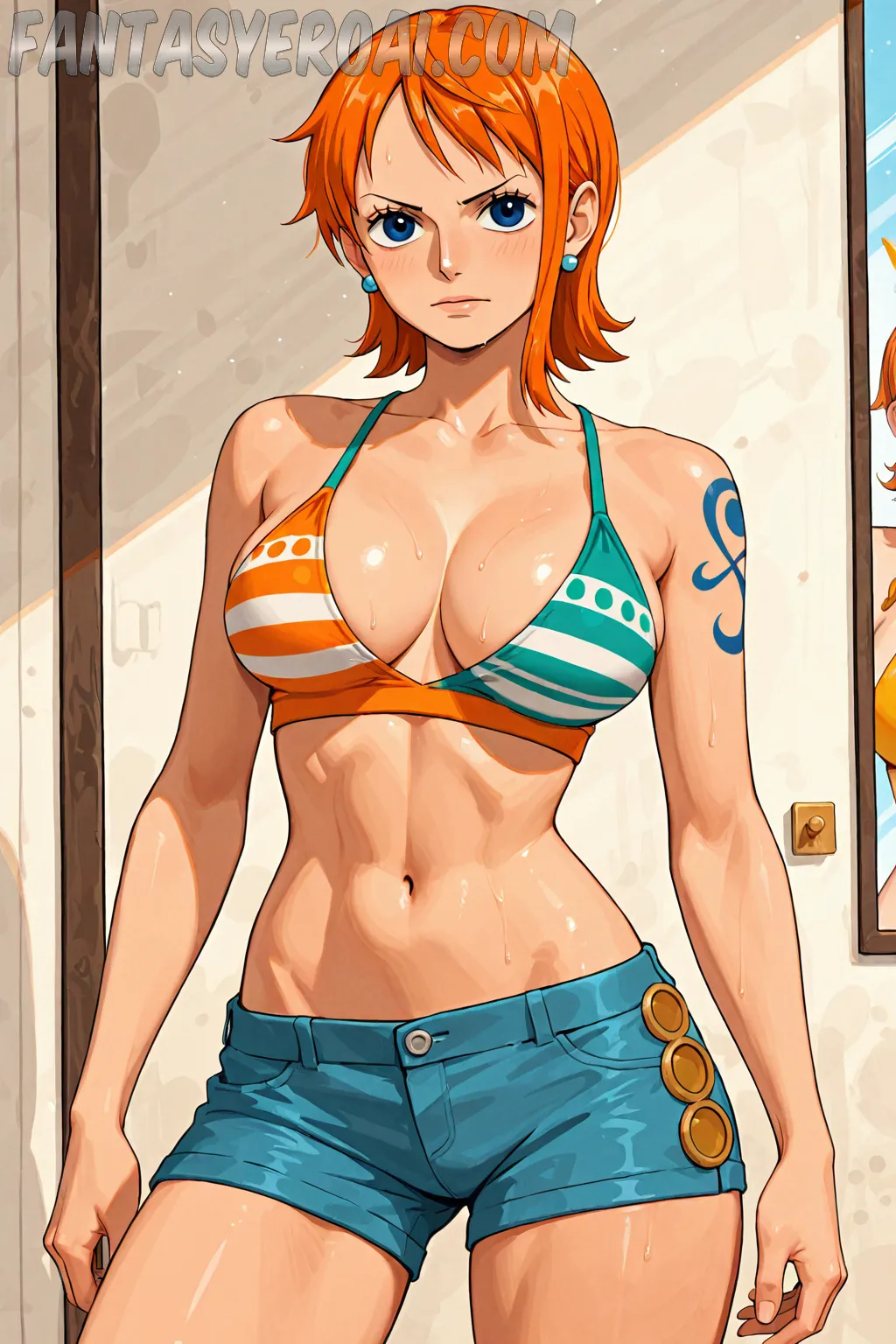 Arte hentai ilustración increíble de Ebano Maola generado por IA