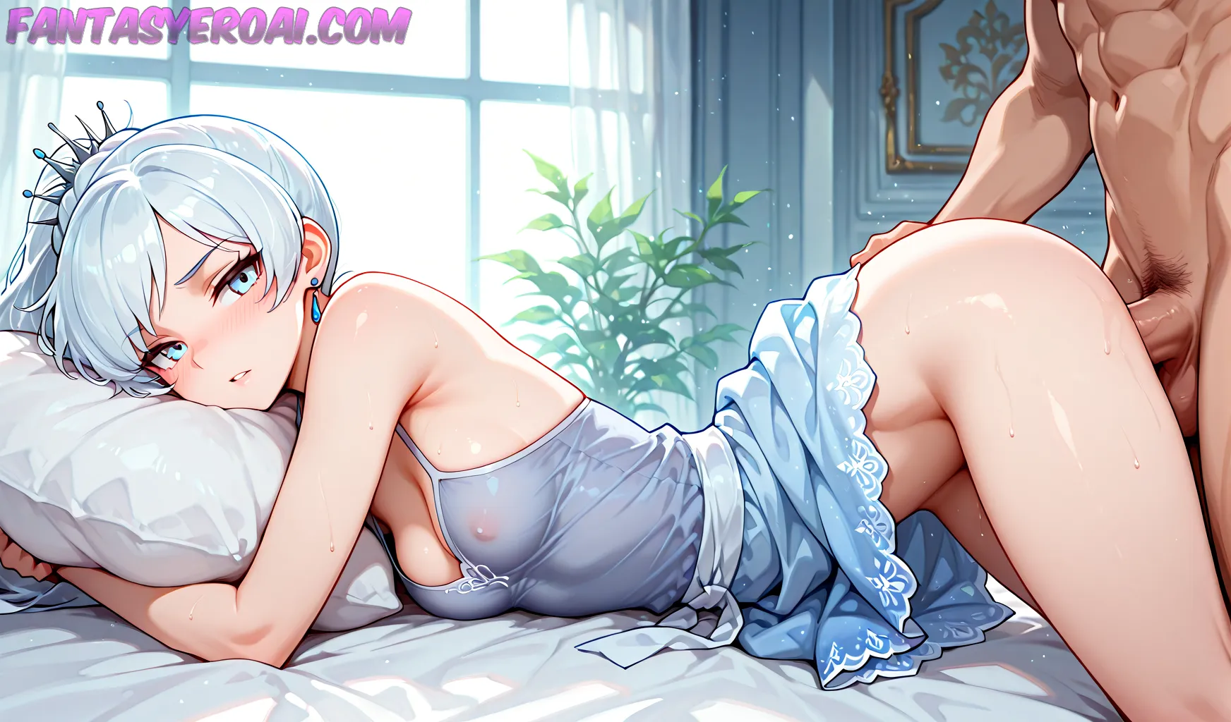 Arte hentai ilustración increíble de El Culo Gordo De Marissa En Tanga Roja generado por IA