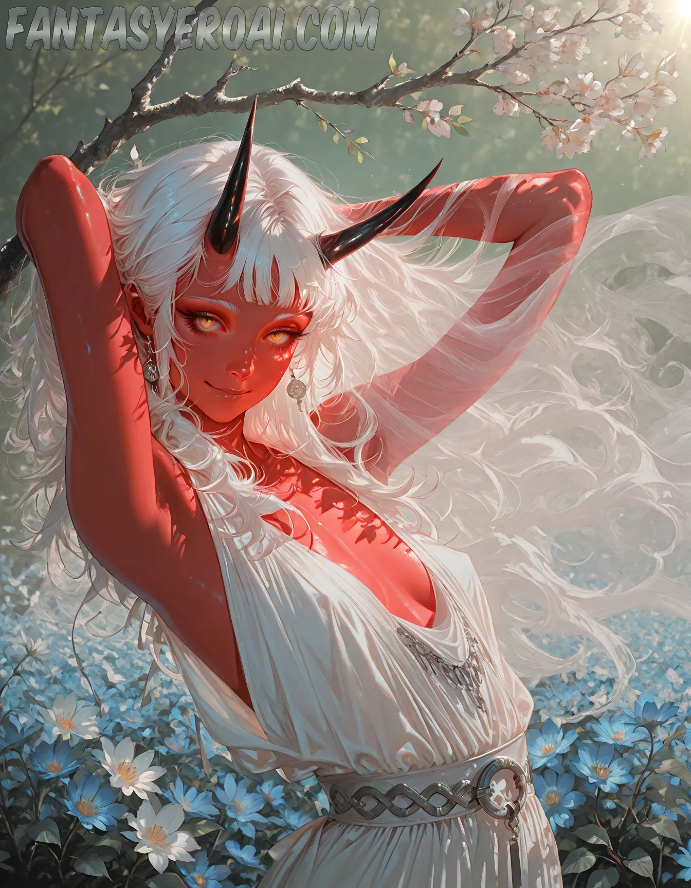 Arte hentai ilustración increíble de El Paraiso Oculto De Mikaela generado por IA