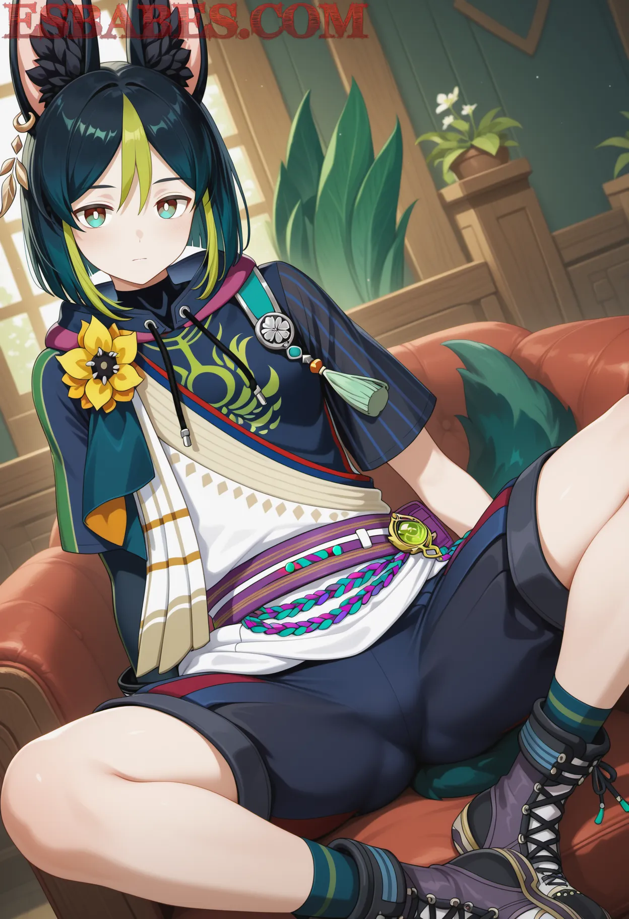 Arte hentai ilustración increíble de Elizabeth Posing Nude generado por IA