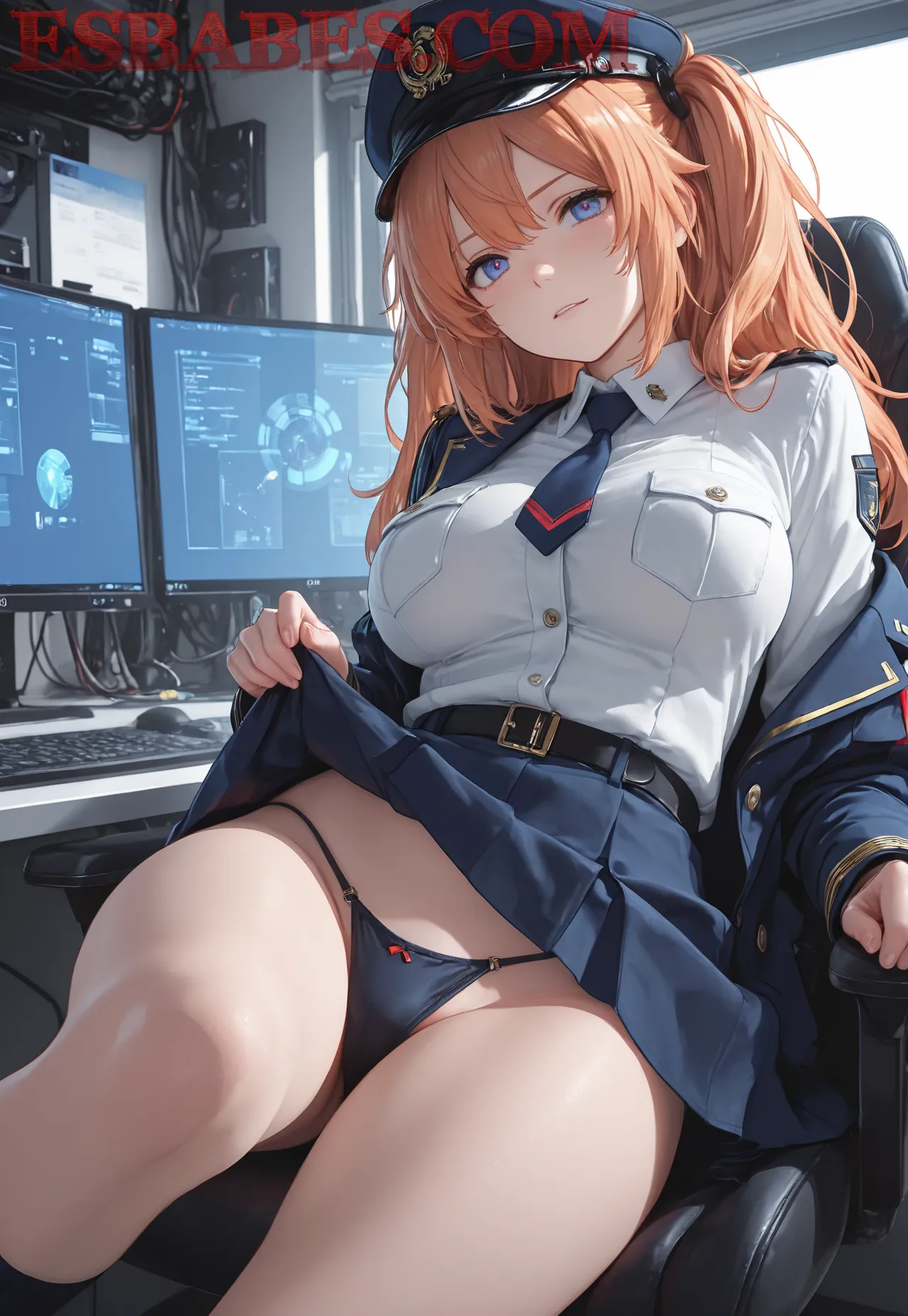 Arte hentai ilustración increíble de Ellie Nova En Nini Vestido Sexy generado por IA