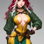 Arte hentai ilustración increíble de Ellie Nova Sabrosa Vulva Rosa Y Consolador generado por IA