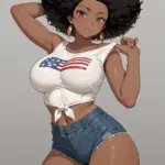 Arte hentai ilustración increíble de Emma Robers Una Exotica Latina generado por IA