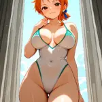 Arte hentai ilustración increíble de En Tanga Roja generado por IA