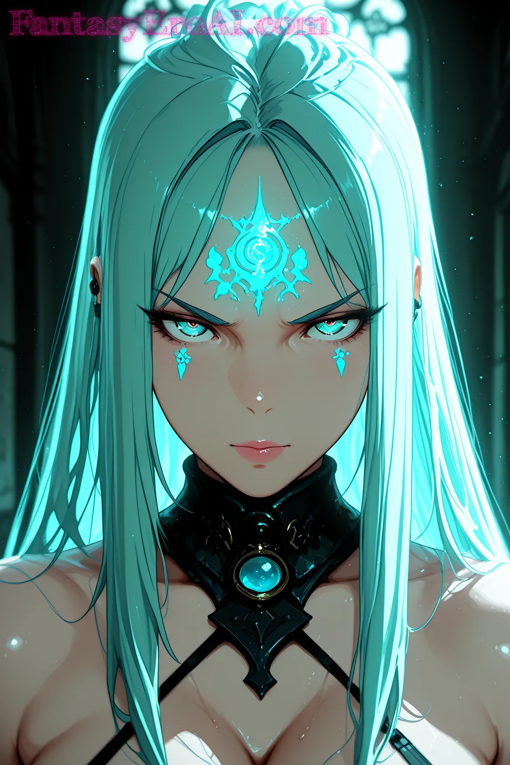 Arte hentai ilustración increíble de Enormes Tetas Colgando Chica Anime generado por IA