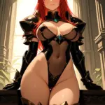 Arte hentai ilustración increíble de Escote Para Perderte generado por IA