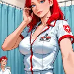 Arte hentai ilustración increíble de Estudiante Checa Se Desnuda generado por IA